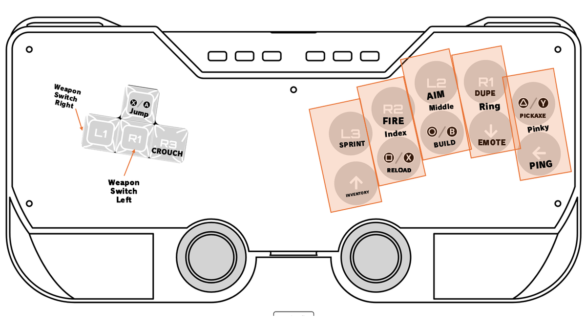 Fortnite SWORL button layout by Josid