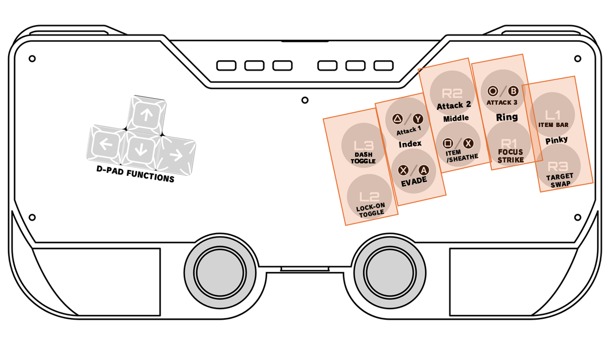 Monster Hunter Wilds melee SWORL layout by Josid