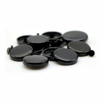 Set of 12 black convex keycaps for the Snack Box MICRO leverless FGC fight stick controller