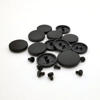 Set of 12 black concave keycaps for the Snack Box MICRO leverless FGC fight stick controller