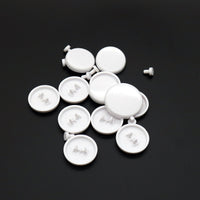 A set of 12 white convex shaped keycaps for the SnackBox MICRO.