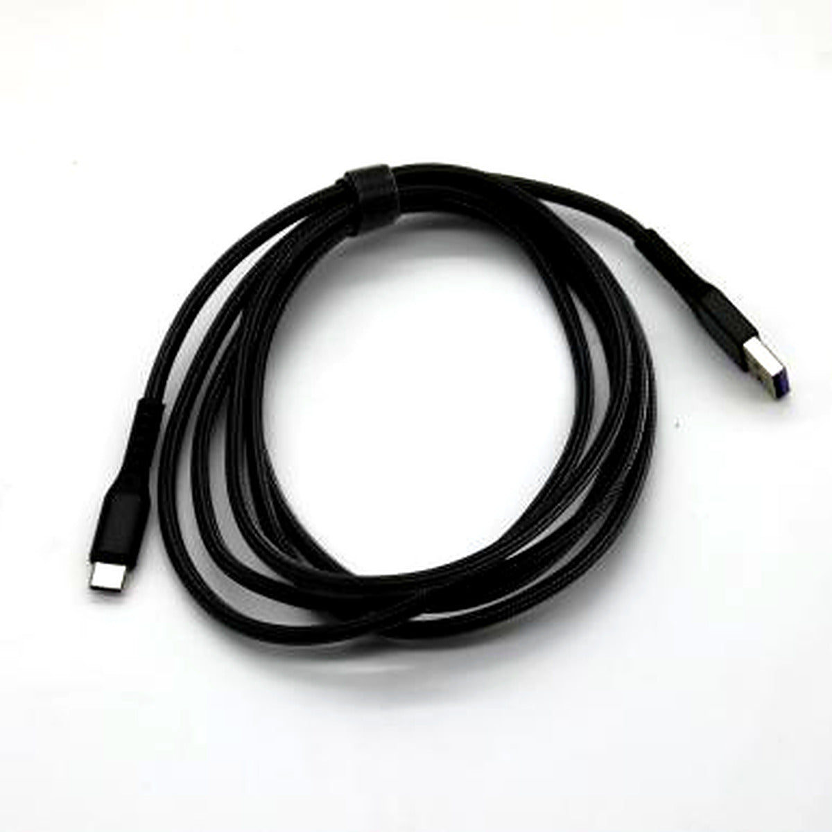 Coiled 6 ft braided USB-C to USB-A cable for the Snack Box MICRO leverless FGC fight stick controller