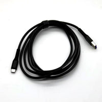 Coiled 6 ft braided USB-C to USB-A cable for the Snack Box MICRO leverless FGC fight stick controller