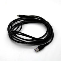 Coiled 9 ft braided USB-C to USB-A cable for the Snack Box MICRO leverless FGC fight stick controller
