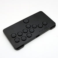 The black version of the one-piece SnackBox Micro Lite for PC/Switch from JunkFood Arcades.